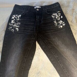 Flare Painters Denim Black Reputation Studio